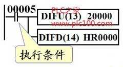 CPM1A PLC 微分指令DIFU 
	和DIFD举例介绍