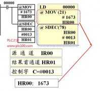 
					欧姆龙PLC使用译码指令SDEC举例